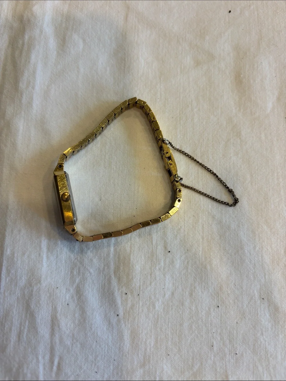 Ladies Dainty Seiko Gold Tone Ladies Rectangular Bracelet Watch